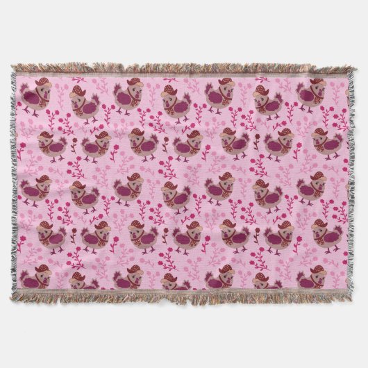 かわいいニワトリ スローブランケット (正面)