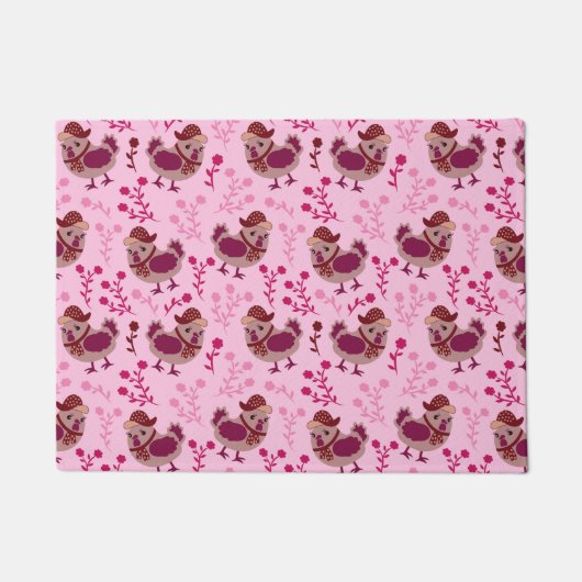 かわいいニワトリ ドアマット (正面)