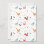 かわいいニワトリ、メス、ヒヨコ サンキューカード (裏面)