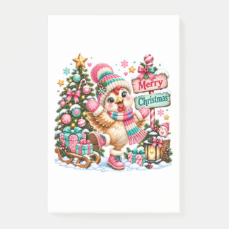 かわいいニワトリ メリークリスマス ポストイット
