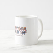 かわいいニンジャ コピーキャット 忍術 コーヒーマグカップ (正面右)