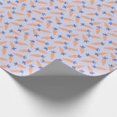 かわいいニンジンのパターン(薄紫) ラッピングペーパー (角)