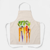 かわいいニンジンの水彩画 エプロン (正面)
