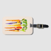 かわいいニンジンの水彩画 ラゲッジタグ (正面横)