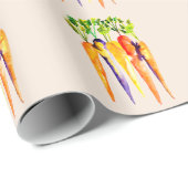 かわいいニンジンの水彩画 ラッピングペーパー (ロールコーナー)