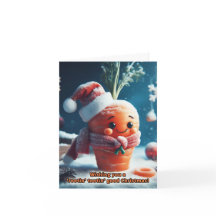 かわいいニンジンクリスマスカード