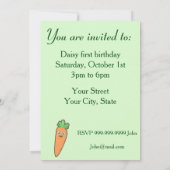 かわいいニンジン 招待状 (裏面)