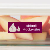 かわいいニンニクのマンガパーソナライズされた野菜 ラベル (貼付)