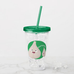 かわいいニンニクのマンガ野菜イラストレーション アクリルタンブラー