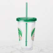 かわいいニンニクのマンガ野菜イラストレーション アクリルタンブラー (右)