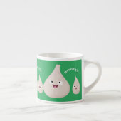 かわいいニンニクのマンガ野菜イラストレーション エスプレッソカップ (右)