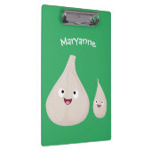 かわいいニンニクのマンガ野菜イラストレーション クリップボード (右)