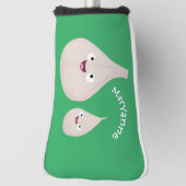 かわいいニンニクのマンガ野菜イラストレーション ゴルフヘッドカバー (回転90)