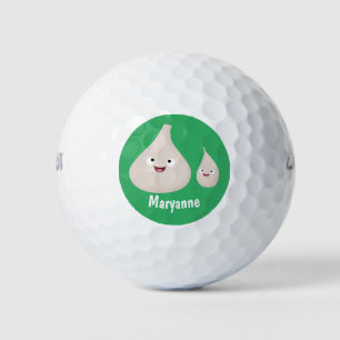 かわいいニンニクのマンガ野菜イラストレーション ゴルフボール
