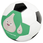 かわいいニンニクのマンガ野菜イラストレーション サッカーボール (3/4)