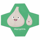 かわいいニンニクのマンガ野菜イラストレーション サッカーボール (フラット)