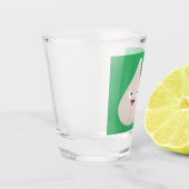 かわいいニンニクのマンガ野菜イラストレーション ショットグラス (左)