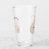 かわいいニンニクのマンガ野菜イラストレーション タンブラーグラス (左)