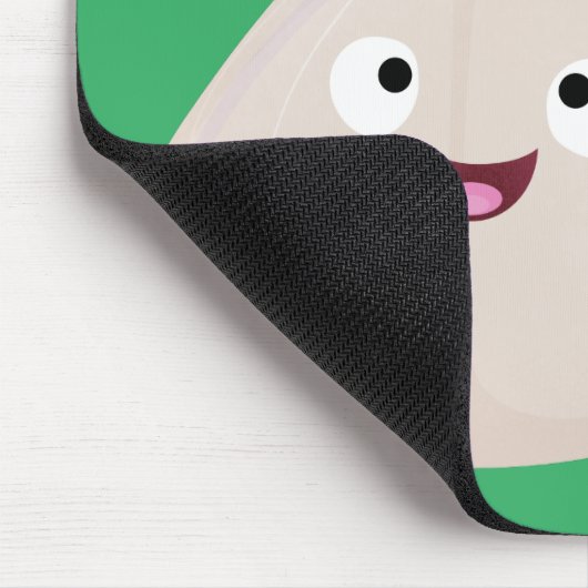 かわいいニンニクのマンガ野菜イラストレーション マウスパッド (コーナー)