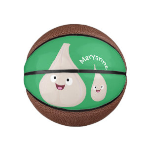 かわいいニンニクのマンガ野菜イラストレーション ミニバスケットボール
