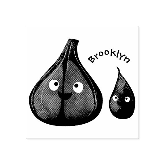 かわいいニンニクのマンガ野菜イラストレーション ラバースタンプ (インプリント)