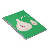 かわいいニンニクの漫画野菜イラスト ノートブック (右側)