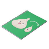 かわいいニンニクの漫画野菜イラスト ノートブック (左側)