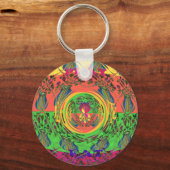 かわいいニース&ラブリーフローラモチアアートプリントデザイン キーホルダー (正面)