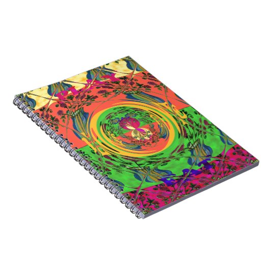 かわいいニース&ラブリーフローラモチアアートプリントデザイン ノートブック (右側)