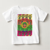 かわいいニース&ラブリーフローラモチアアートプリントデザイン ベビーTシャツ (正面)