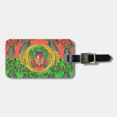 かわいいニース&ラブリーフローラモチアアートプリントデザイン ラゲッジタグ (正面横)