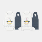 かわいいネイビーイエロー警察の車の子供たち任意の年齢誕生日 フェイバーボックス (折り畳みなし)