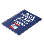 かわいいネイビーブルーのベイビーボーイのためのお菓子作りのプレゼント ノートブック (左側)