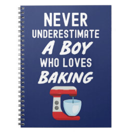 かわいいネイビーブルーのベイビーボーイのためのお菓子作りのプレゼント ノートブック