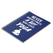 かわいいネイビーブルーの子供用ヨガギフトボーイズ ノートブック (左側)