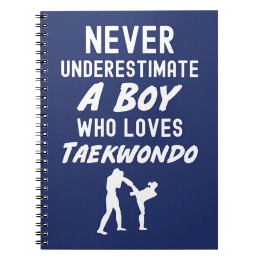 かわいいネイビーブルーの空手ギフト 赤ちゃん 男の子 子ども ノートブック (正面)