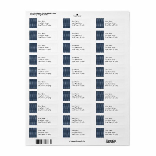 かわいいネイビーブルー白の小さな小さな水玉模様ギフト ラベル (フルシート)