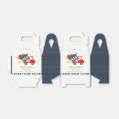 かわいいネイビーレッドダンプトラックキッズ任意の年齢誕生日 フェイバーボックス (折り畳みなし)