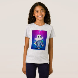かわいいネオングロー幽霊キッズ Tシャツ