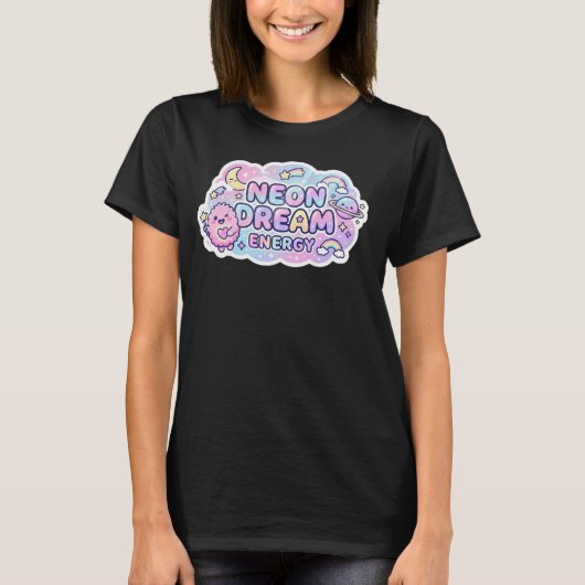 かわいいネオンドリームエネルギー - パステル調の美意識 Tシャツ (正面)