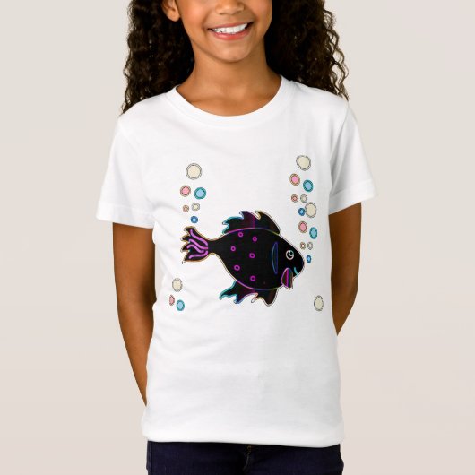 かわいいネオンフィッシュシャツ Tシャツ (正面)