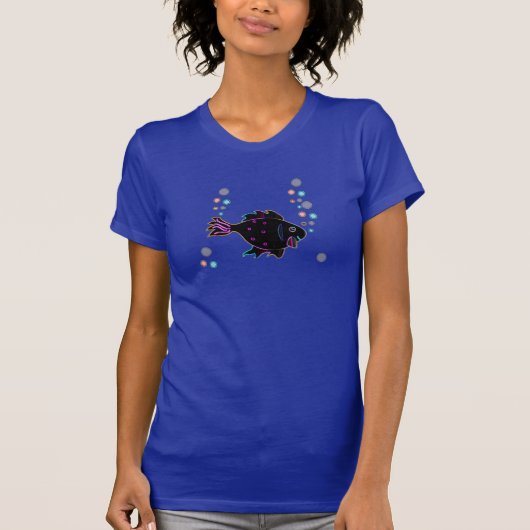 かわいいネオンフィッシュTシャツ Tシャツ (正面)