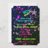 かわいいネオン80のテーマパーティー招待状 招待状 (正面)