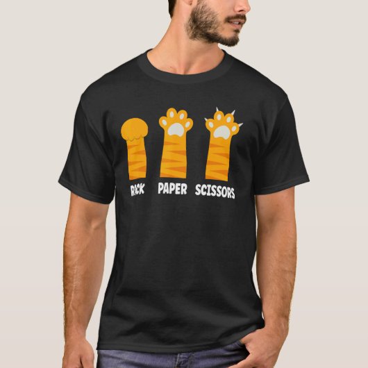 かわいいネコのじゃんけん Tシャツ (正面)