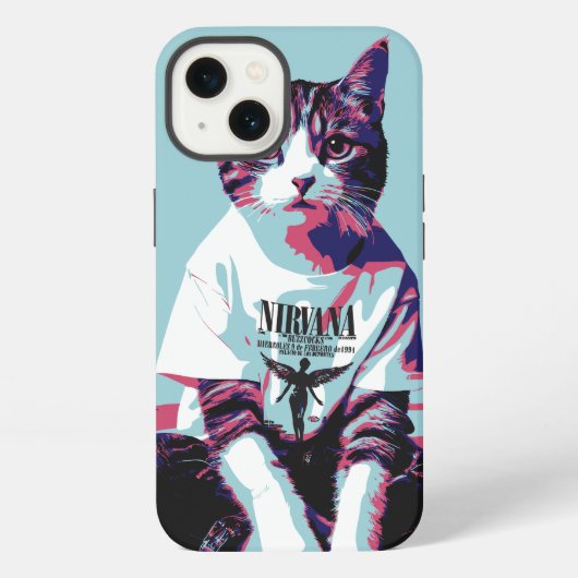 かわいいネコのまったりポーズ iPhoneケース (裏面)