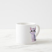 かわいいネコのキャラクター、 エスプレッソカップ (正面右)