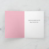 かわいいネコのタイ付きバレンタインカード シーズンカード (内部)