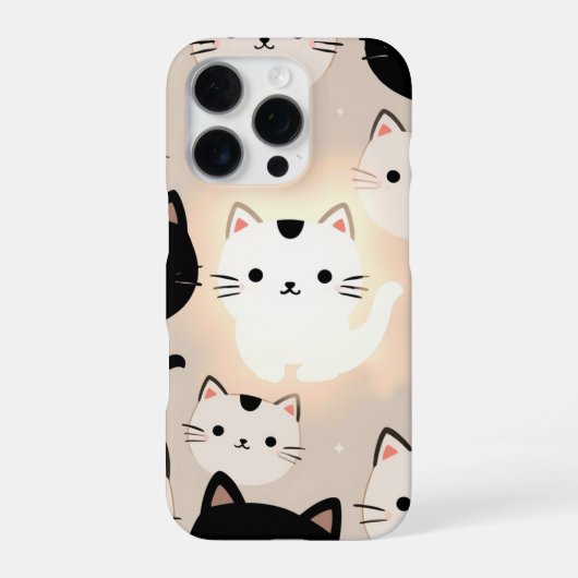 かわいいネコのビジュー iPhoneケース (裏面)