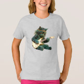 かわいいネコのロックスターキッズ Tシャツ (正面)
