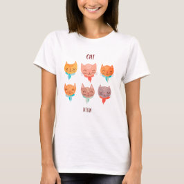 かわいいネコの鳴き声 かわいい ミニマリスト ネコ好き Tシャツ